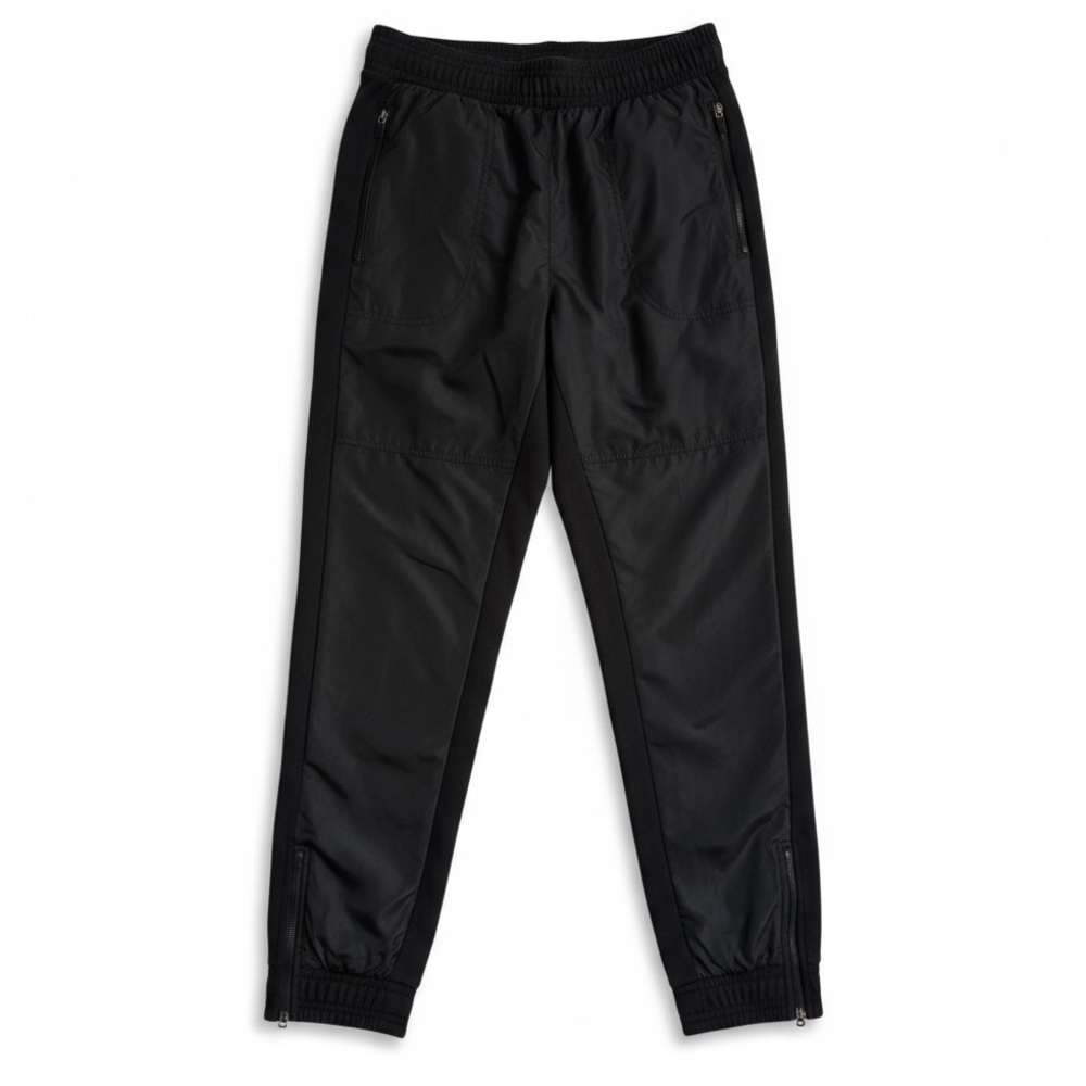 Fabletics Fleece-Lined Wind Jogger Pants Streetwear Athleisure Lounge Black XS